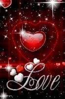 Red Heart Love Live Wallpaper Plakat