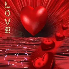 Red Heart On Red Sea Live Wall APK download