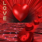 Red Heart On Red Sea Live Wall আইকন