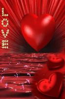 Red Heart On Red Sea Live Wall poster