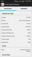 MyCrimp – Crimp Specifications Screenshot 2