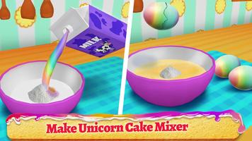 Unicorn Rainbow Cake Maker Bakery capture d'écran 1
