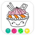 Cupcakes Coloring Book Glitter icon