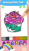 Cupcakes Coloring Book Glitter screenshot 3