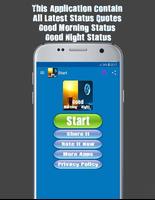 Good Morning Status Good Night Status Affiche