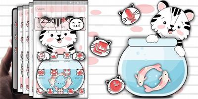 Cute Cat Koi Theme स्क्रीनशॉट 3