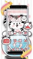 Cute Cat Koi Theme پوسٹر