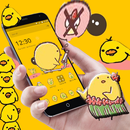 Cute Cartoon Yellow Chick Theme APK