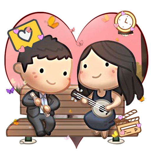 Cute Cartoon Couple Theme