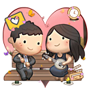 Cute Cartoon Couple Theme APK