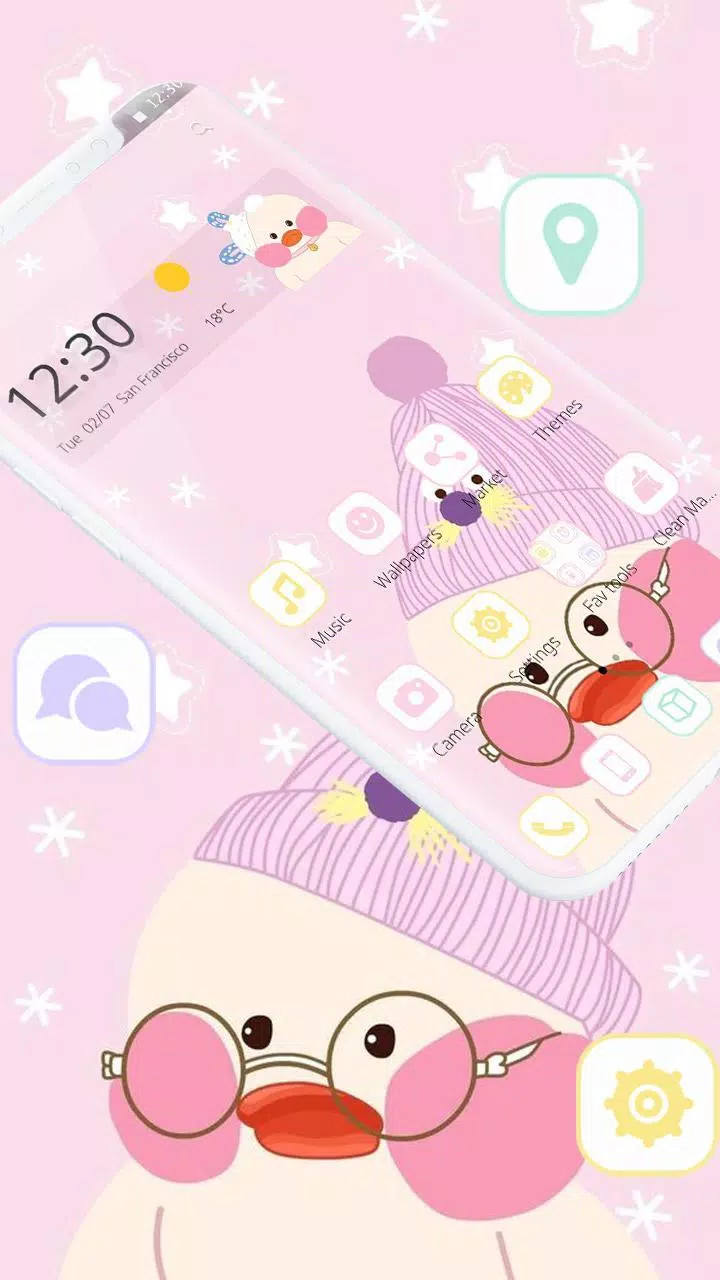 Cute Cartoon Glasses Duck Theme APK for Android Download Cute Cartoon Glasses Duck Theme APK for Android Download