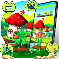 Green cartoon frog theme APK download