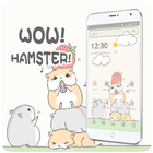 Cute Cartoon Hamster Nut Theme icône