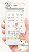 Cute Cartoon Hamster Nut Theme تصوير الشاشة 2