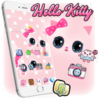Hello Princess Kitty Pink Cute Cartoon Theme icône