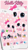 Hello Princess Kitty Pink Cute Cartoon Theme poster