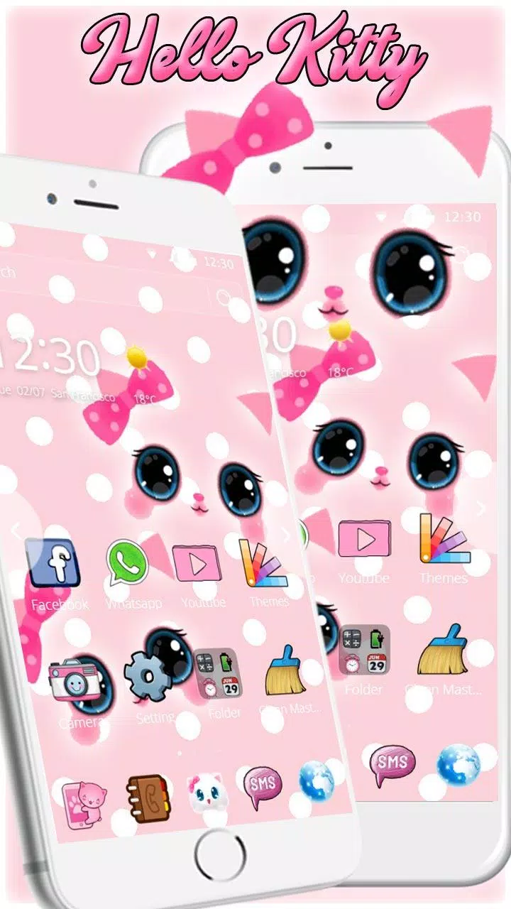 Hello Princess Kitty Pink Cute Cartoon Theme APK for Android Download Hello Princess Kitty Pink Cute Cartoon Theme APK for Android Download