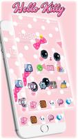 Hello Princess Kitty Pink Cute Cartoon Theme capture d'écran 2