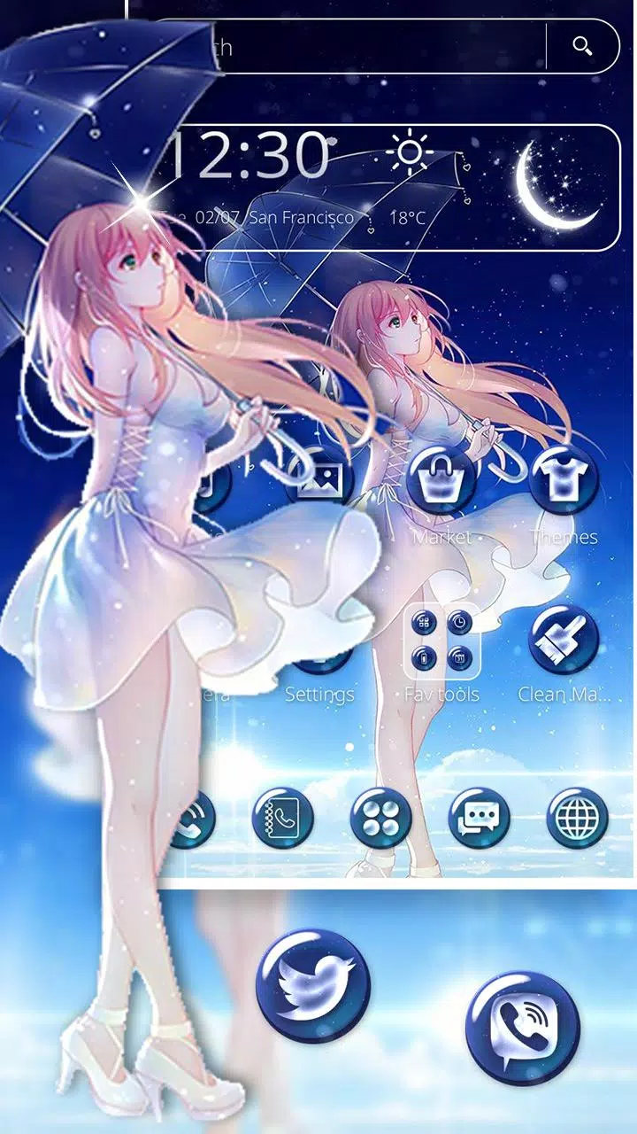 Cute Anime Galaxy Girl Theme APK for Android Download Cute Anime Galaxy Girl Theme APK for Android Download