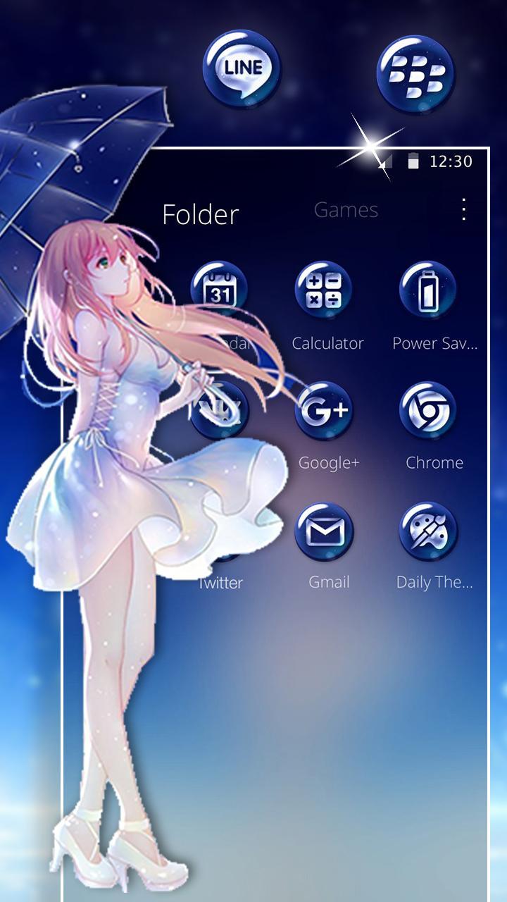 Android 用の かわいいアニメギャラクシーガールのテーマ Apk をダウンロード