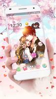 Cute Anime Love Couple Theme Affiche