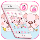 Cute Baby Pink Piggy Theme APK