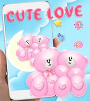 Cute Bear Love Theme Teddy plakat