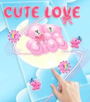 Cute Bear Love Theme Teddy スクリーンショット 1