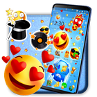 Blue Cute Emoji Theme иконка