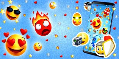 Blue Cute Emoji Theme скриншот 3