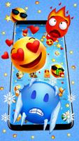 Blue Cute Emoji Theme скриншот 1