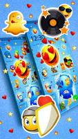Blue Cute Emoji Theme скриншот 2