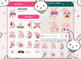 Autocollants lapin mignon capture d'écran 2