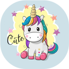 Cute Girl Unicorn Wallpapers أيقونة
