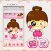 Cute Cartoon Girl Theme APK