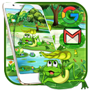 Thème mignon grenouille verte APK