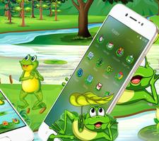 Cute green frog theme 截圖 2