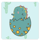Cute Green Little Dinosaur Theme APK