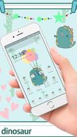Cute Green Little Dinosaur Theme تصوير الشاشة 1