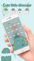 Cute Green Little Dinosaur Theme تصوير الشاشة 2