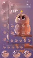 Cute Cartoon Fluffy Owl Theme capture d'écran 2