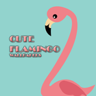 Süße Flamingo Wallpaper Zeichen