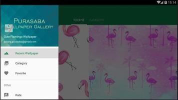 Papel de Parede Flamingo Bonito imagem de tela 3