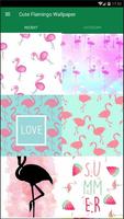 Süße Flamingo Wallpaper Plakat