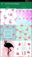 Cute Flamingo Wallpaper poster