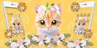 Cute floral cat theme screenshot 3