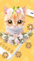 Cute floral cat theme screenshot 1