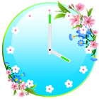 Fleurs Horloge Widget icône