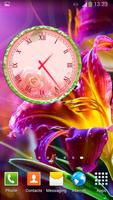 Fleurs Horloge Widget capture d'écran 3