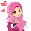 Autocollants filles de hijab
